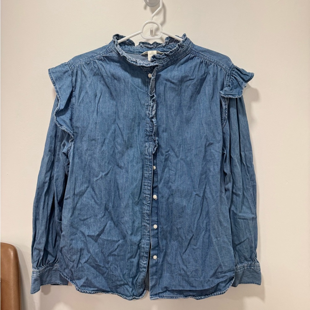 H&M RUFFLE TOP